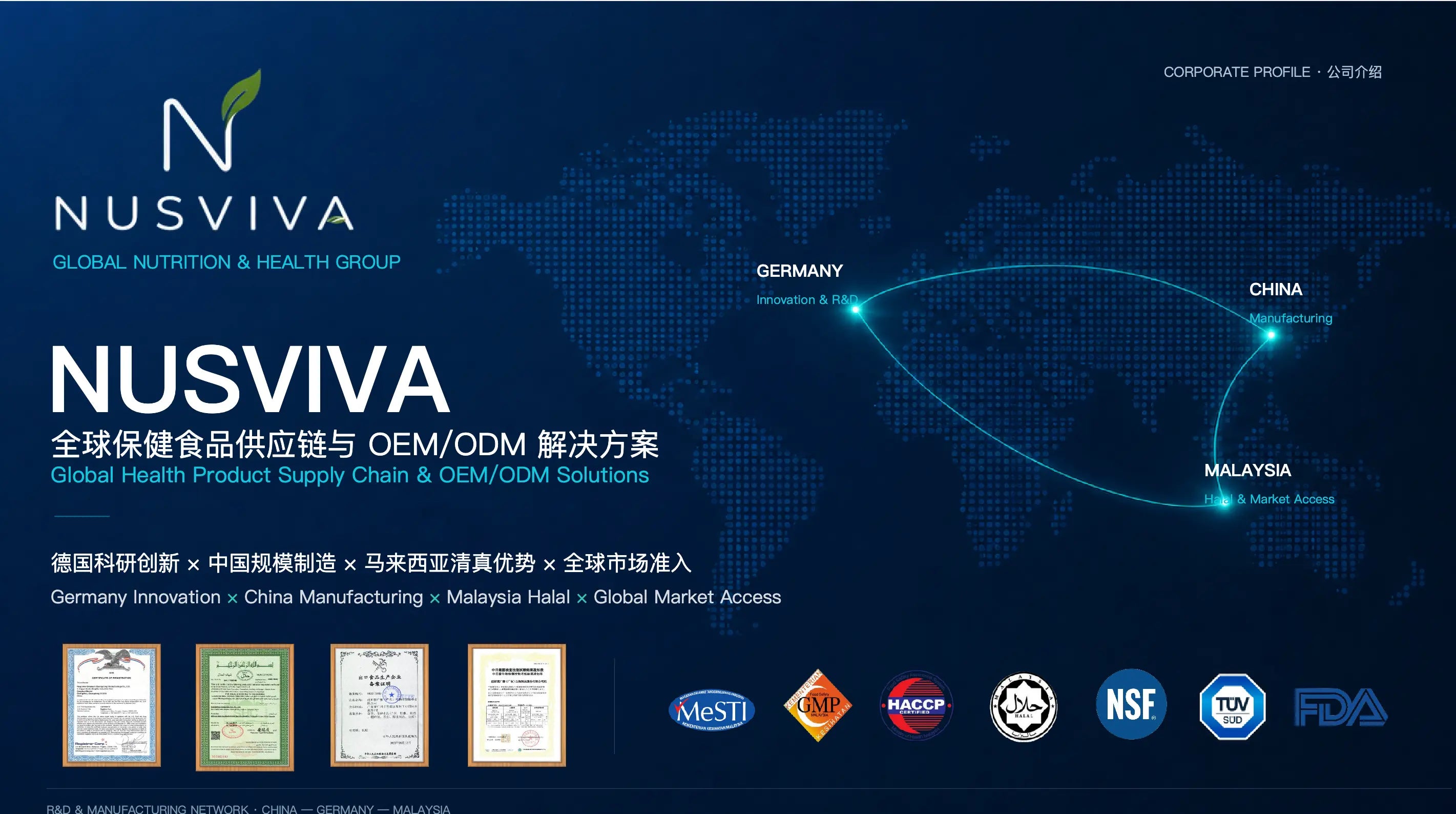 Client-supplied global manufacturing network overview